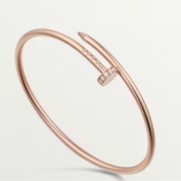 Authentic Cartier 18K pink Gold Juste Un Clou with diamonds size 18 - Picture 5 of 6